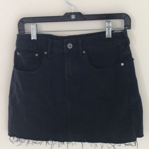 Black Zara denim mini skirt